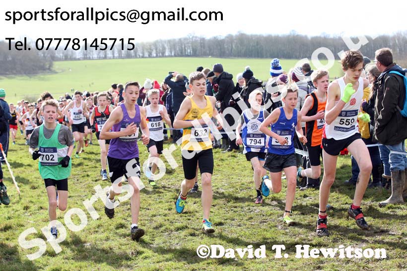 Boys under-13s 2019 British Athletics Inter Counties Cross Country, Prestwood Hall, Loughborough. Photo:  David T. Hewitson/Sports for All Pics